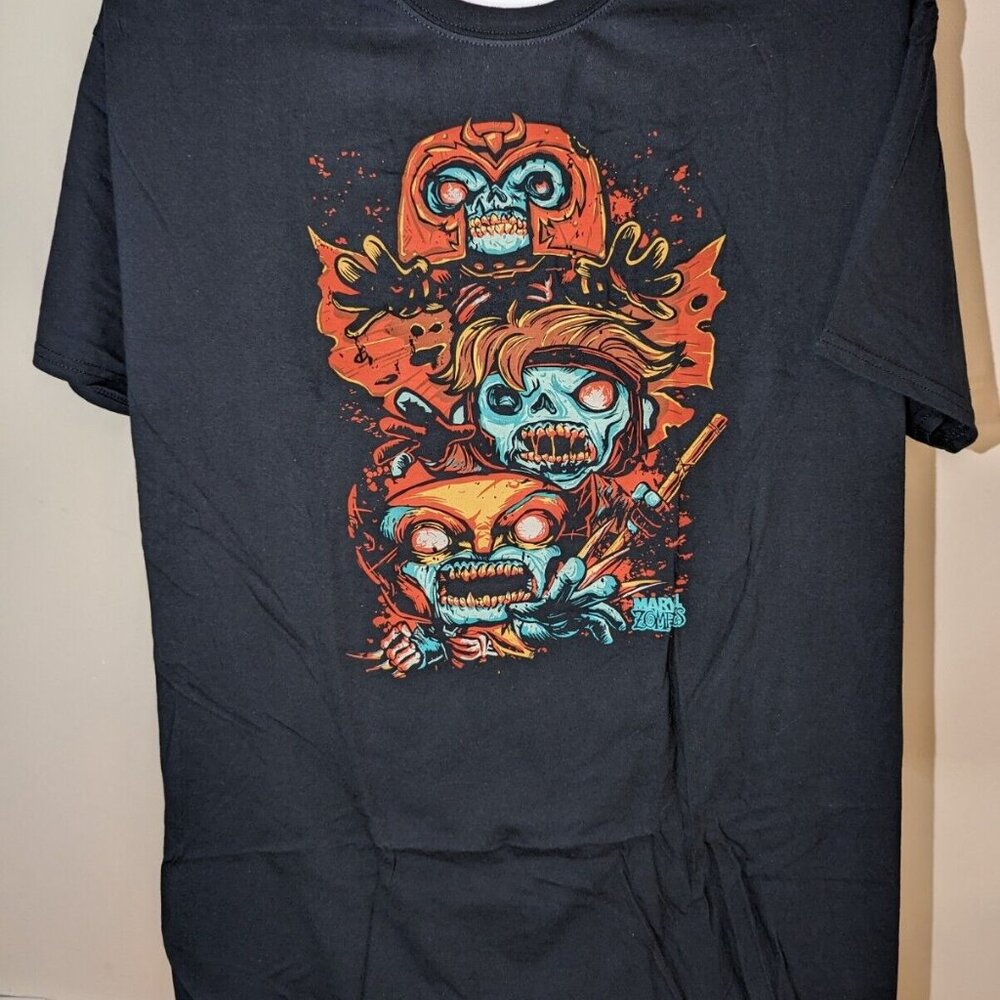 Pop Tees Mens Black Marvel Collector Corps Zombies Tshirt Short Sleeve 3XL
